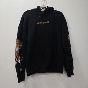H&M Black Hoodie with Courageous Tiger Design